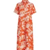 Abbie Shirtdress in Poppy White