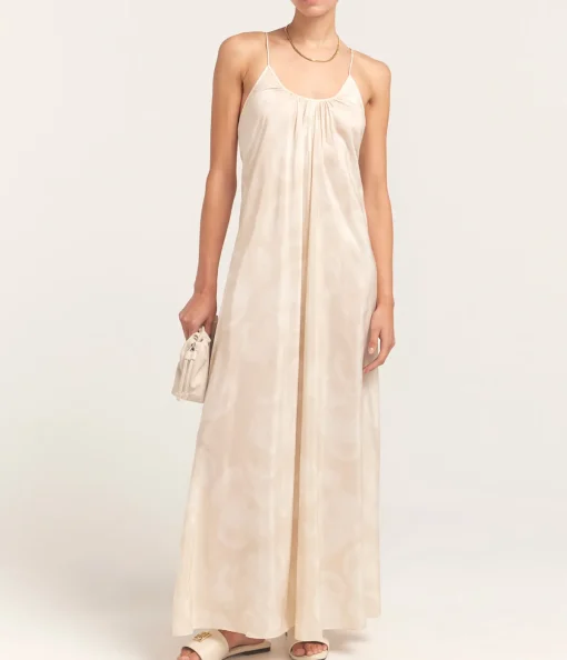 Aida Maxi Dress in Oat Mushroom