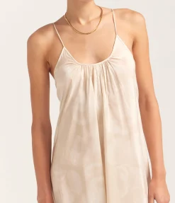 Aida Maxi Dress in Oat Mushroom