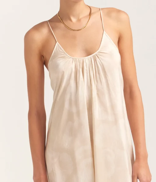 Aida Maxi Dress in Oat Mushroom