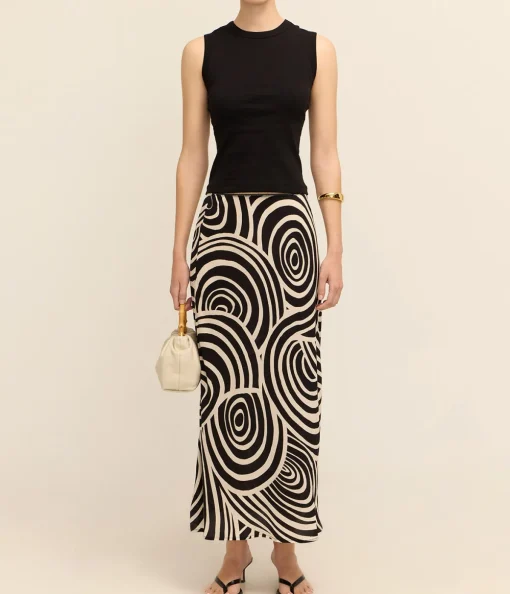 Ardith Skirt in Whirlpool Mono