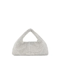 Atomic Mini Hobo in White Crystal Mesh