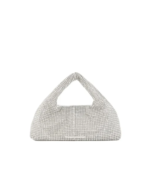 Atomic Mini Hobo in White Crystal Mesh
