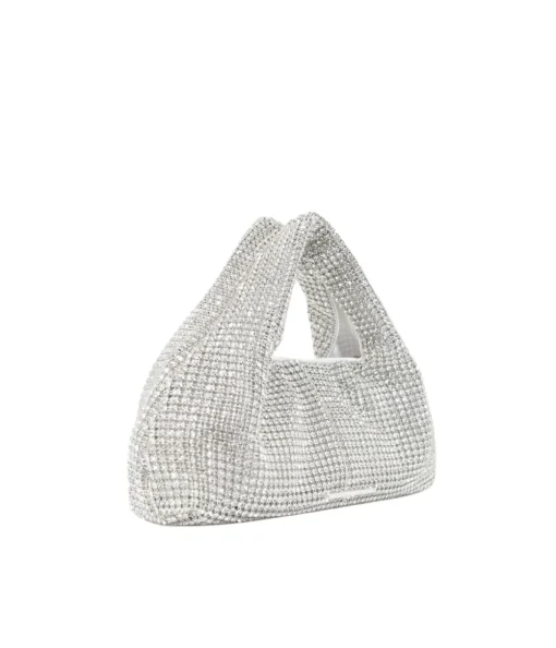Atomic Mini Hobo in White Crystal Mesh