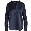 Band Collar Blouse in Coastal