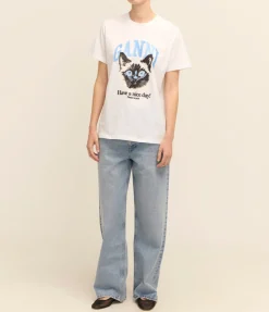 Basic Jersey Cat Relaxed T-shirt
