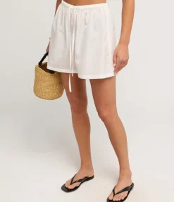 Beau Silk Blend Short in Ivory