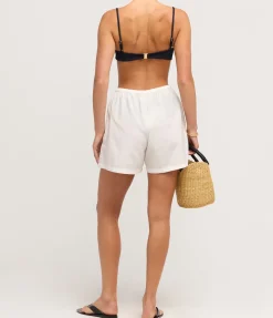 Beau Silk Blend Short in Ivory