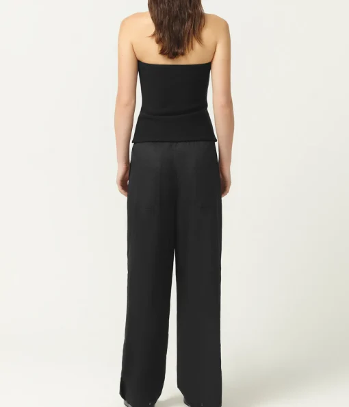 Buckle Halter Top in Black