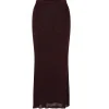 Carrie Midi Skirt in Cocoa