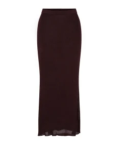 Carrie Midi Skirt in Cocoa