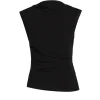 Casmi Short Sleeve Top in Black