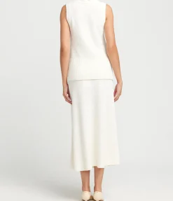 Celeste Cashmere Blend Skirt in Off White