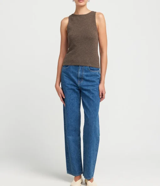 Chloe Sleeveless Tank in Rye