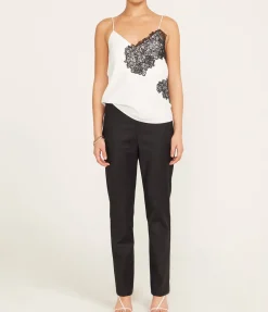 Cigarette Leg Trousers in Black