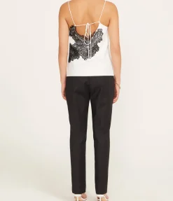 Cigarette Leg Trousers in Black
