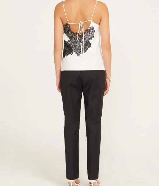 Cigarette Leg Trousers in Black