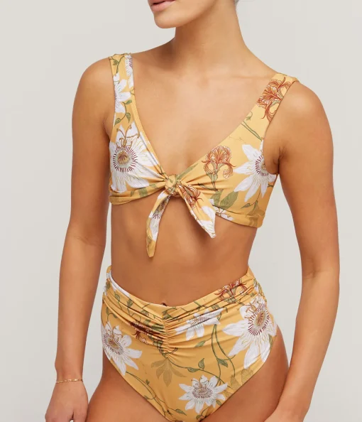 Claude Knotted Bikini Top in Pasiflora