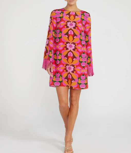 Cocoa Crepe Mini Dress in Seventies Orange