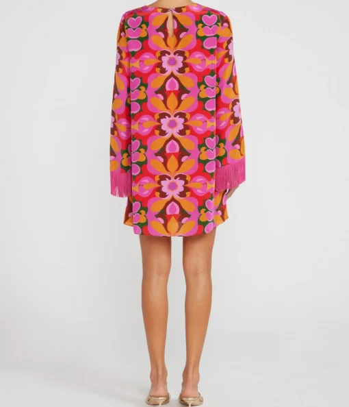 Cocoa Crepe Mini Dress in Seventies Orange