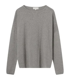 Cotton Cashmere Long Sleeve Knit in Uniform