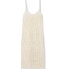 Crochet Scoop Neck Dress in Milk