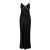 Crush Contrast Bind Cami Dress in Black and Cream