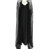 Delphine Sheer Maxi Dress in Black
