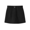 Denim Mini Skirt in Black