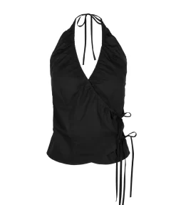 Drawcord Halter in Black