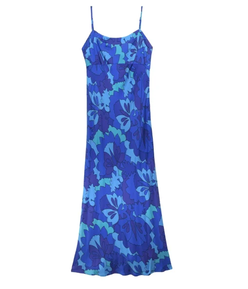 Dulcia Maxi Dress in Looking Glass Blue
