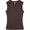 Esme High Neck Tank in Choco Plum