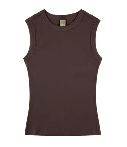 Esme High Neck Tank in Choco Plum
