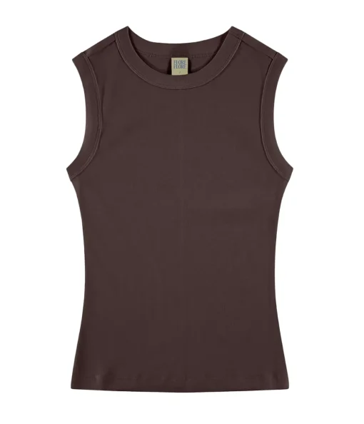 Esme High Neck Tank in Choco Plum