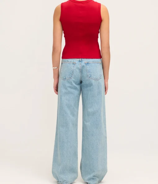 Esme High Neck Tank in Red