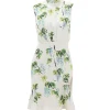 Fleur Silk Short Dress in Blueberry Placement
