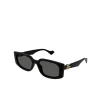 Gucci Rectangular Black Monogram Sunglasses