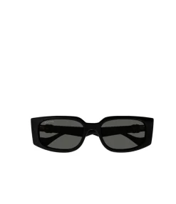 Gucci Rectangular Black Monogram Sunglasses