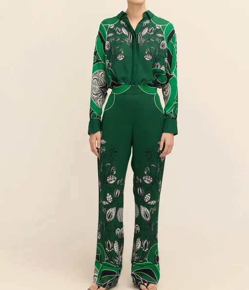 Havana Crepe Trouser in Enchantress Emerald