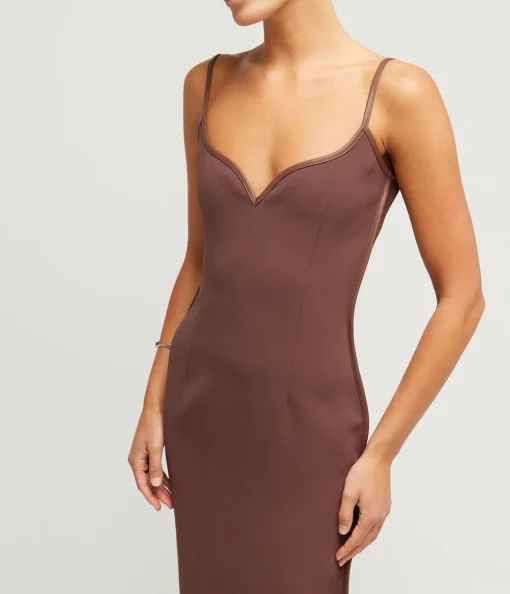 Heart Bodice Dress in Cocoa