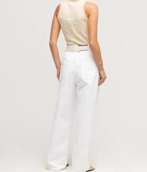 High Neck Knit Singlet in Sand