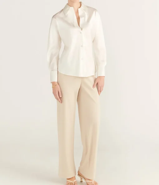High Waisted Bias Pant in Shell