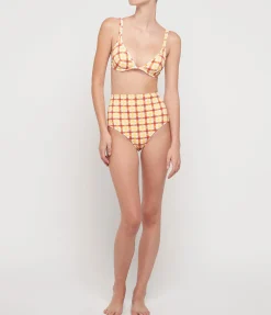 High Waisted Pant in Pineapple Gingham