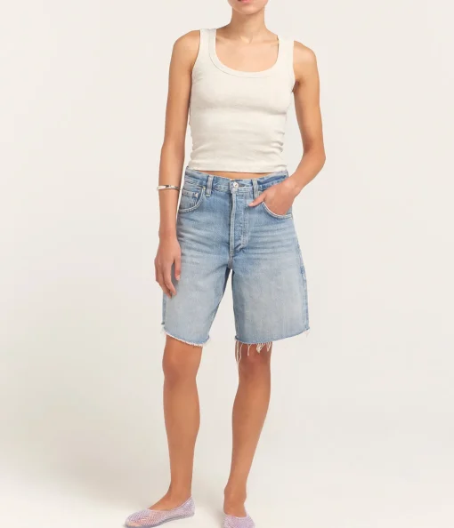 Hillie Scoop Neck Tank in Grey