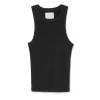 Isabel Rib Tank in Black