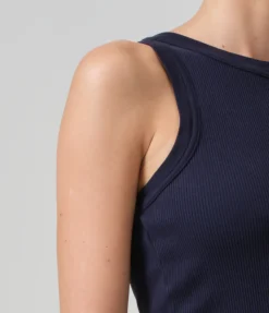 Isabel Rib Tank in Navy