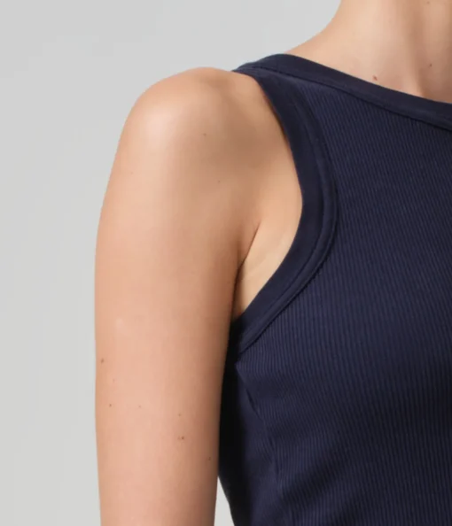 Isabel Rib Tank in Navy