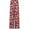 Isola Silk Trouser in Burgundy Vine