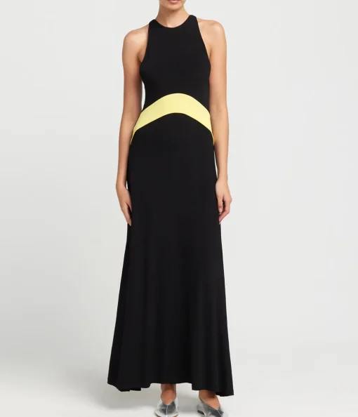 Jonati Halter Dress in Noir
