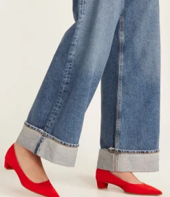 Judi Suede Pump in Red